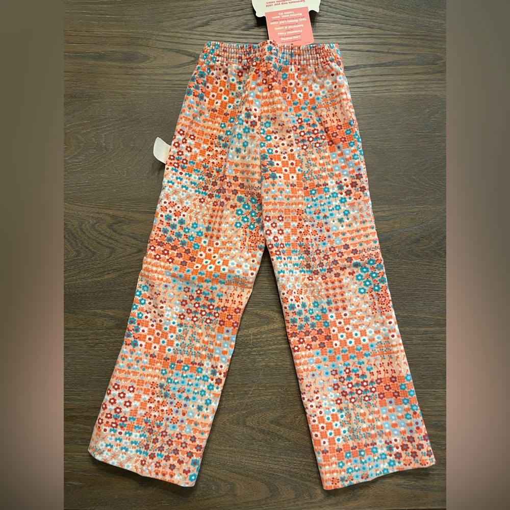1970’s Garanimals Blue Lace Collar Shirt & Floral Corduroy Pants Set